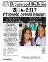 Brentwood Bulletin. Proposed School Budget. May 4, 2016 Budget Hearing 7 PM Public Meeting Room Admin. Building