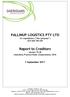PALLINUP LOGISTICS PTY LTD (In Liquidation) ( the company ) ACN