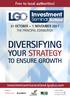DIVERSIFYING YOUR STRATEGY TO ENSURE GROWTH. Free to local authorities! 31 OCTOBER 1 NOVEMBER 2017 THE PRINCIPAL EDINBURGH SPONSORED BY