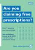 Are you claiming free prescriptions?