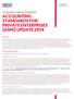 ACCOUNTING STANDARDS FOR PRIVATE ENTERPRISES (ASPE) UPDATE 2014