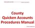 County Quicken Accounts Procedures Manual
