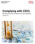 Complying with CECL. We assess five ways to implement the new regulations. September 2017