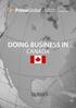 DOING BUSINESS IN CANADA