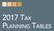 2017 Tax Planning Tables