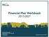 Financial Plan Workbook West Queens Rd North Vancouver, BC V7N 4N