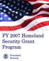 FY 2007 Homeland Security Grant Program