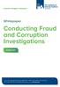 Conducting Fraud and Corruption Investigations