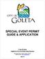 SPECIAL EVENT PERMIT GUIDE & APPLICATION