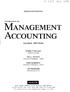 SIXTEENTH EDITION. Introduction to MANAGEMENT ACCOUNTING GLOBAL EDITION. Charles T. Horngren Stanford University