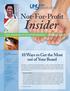 Insider. Not-For-Profit. 10 Ways to Get the Most out of Your Board. In This Issue