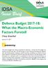 Defence Budget : What the Macro-Economic Factors Foretell