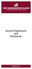 Account Agreement and Disclosures