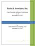 Farin & Associates, Inc. Farin Foresight Software Certification as of November 30, 2017
