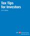 Tax Tips for Investors Edition
