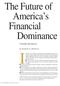 The Future of America s Financial Dominance
