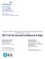 The New Jersey Chapter of Community Associations Institute Cordially Invites you to the 2017 CAI-NJ Annual Conference & Expo