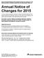 Annual Notice of Changes for 2015