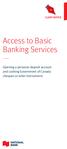 Access to Basic Banking Services