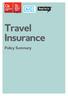 Travel Insurance. Policy Summary