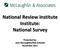National Review Institute Institute: National Survey. Presented by: John McLaughlin/Rob Schmidt November 2011