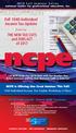 Let NCPE Keep You Up-to-Date with Our Number One Rated Seminars and the Best Research Team in America! NCPE Is Offering One Great Seminar This Fall!