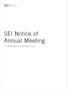 SEI INVESTMENTS COMPANY NOTICE OF ANNUAL MEETING OF SHAREHOLDERS
