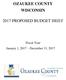 OZAUKEE COUNTY WISCONSIN 2017 PROPOSED BUDGET BRIEF