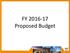 FY Proposed Budget