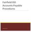Fairfield ISD Accounts Payable Procedures
