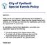 City of Ypsilanti Special Events Policy