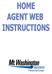 Homeowner Agent Web Table of Contents