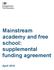 Mainstream academy and free school: supplemental funding agreement