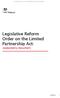Legislative Reform Order on the Limited Partnership Act: explanatory document