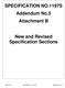 SPECIFICATION NO.1197S Addendum No.5 Attachment B. New and Revised Specification Sections. Page 1 of 2 Specification No. 1197S Addendum No.