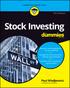 Stock Investing. 5th edition. by Paul Mladjenovic