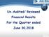 Un-Audited/ Reviewed Financial Results For the Quarter ended June 30,2018