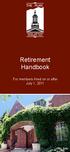 Retirement Handbook For members hired on or after July 1, 2011