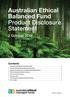Australian Ethical Balanced Fund Product Disclosure Statement