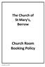 Church Room Booking Policy