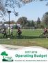 Operating Budget PLEASANT HILL RECREATION & PARK DISTRICT