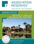 RESERVE STUDY PRIVATE CLUBS and RECREATION CENTERS