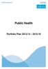Public Health Portfolio Plan 2013/ /16