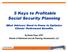 5 Keys to Profitable Social Security Planning
