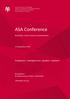 ASA Conference. Programme Participant List Speakers Sponsors. Blockchain, Smart Contracts and Arbitration. 14 September 2018