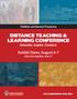 DISTANCE TEACHING & LEARNING CONFERENCE