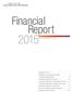 Financial Report. For the Year Ended March 31, 2015