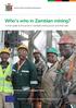 Who s who in Zambian mining?
