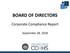BOARD OF DIRECTORS. Corporate Compliance Report. September 28, 2018