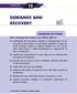 DEMANDS AND RECOVERY LEARNING OUTCOMES